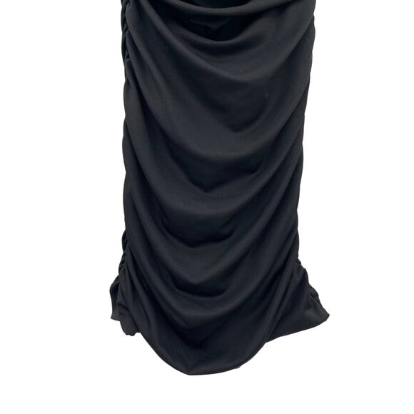 Showpo This Is Real Dress In Black Size 2 Bodycon Mini Length Deep V-Neck Sexy - Picture 9 of 16